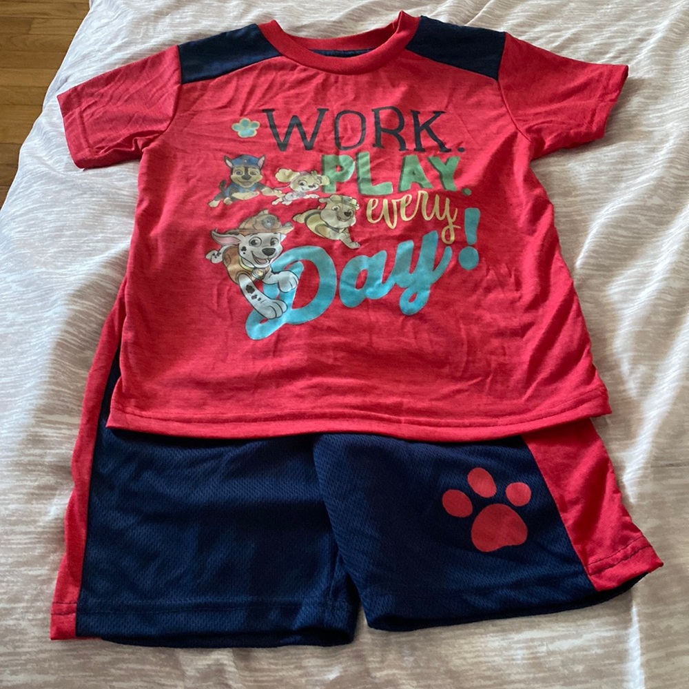 Nickelodeon Boys' Paw Patrol Shorts Set - 2 Piece T-Shirt and Shorts